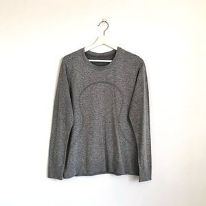 Lululemon Swiftly Relaxed Long Sleeve Workout Top | Grey, Size 8